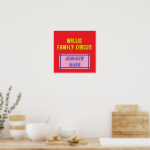 Custom Circus Ticket – Familie Geef er een toe Poster (Keuken)