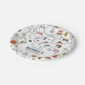 Custom City Cars Verjaardag Papieren Bordje (Gekanteld)