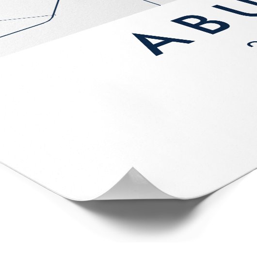 Custom City Map Abu Dhabi UAE Wall Art Poster (Hoek)