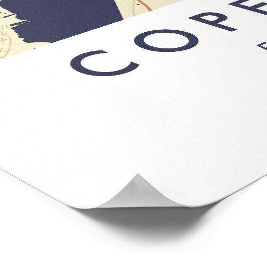 Custom City Map Copenhagen Denmark Wall Art Poster (Hoek)