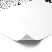 Custom City Map Paris France Poster (Hoek)