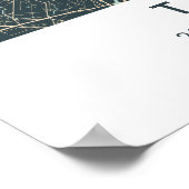 Custom City Map Taipei Taiwan Wall Art Poster (Hoek)