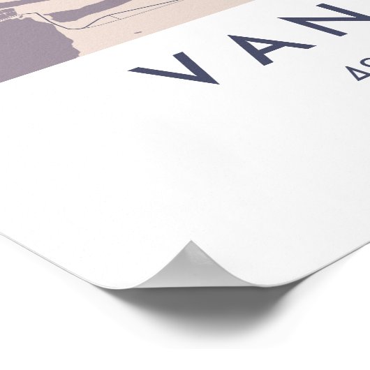 Custom City Map Vancouver Canada Wall Art Poster (Hoek)