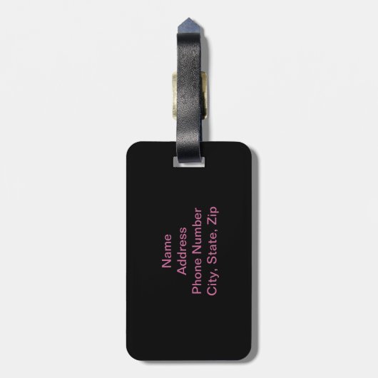 Custom City Vision-Bagagelabel Bagagelabel (Achterkant verticaal)