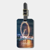 Custom Cityscape England Night London Bagagelabel (Voorkant verticaal)