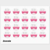 Custom Claddagh in Roze Ronde Sticker (Vel)