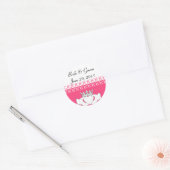 Custom Claddagh in Roze Ronde Sticker (Envelop)