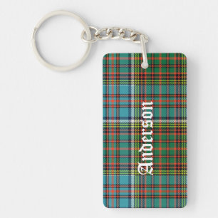 Custom Clan Anderson Tartan Pset Sleutelhanger