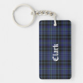 Custom Clan Clark Tartan Pset Sleutelhanger (Voorkant)