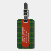Custom Clan Cranstoun Tartan Plaid Bagagelabel (Voorkant verticaal)