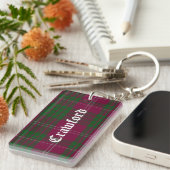 Custom Clan Crawford Tartan Pset Sleutelhanger (Voorkant Rechts)