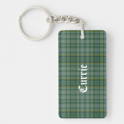 Custom Clan Currie Tartan Pset Sleutelhanger (Voorkant)