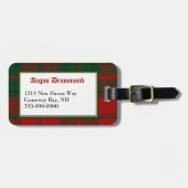 Custom Clan Drummond Tartan Pset Bagagelabel (Voorkant horizontaal)