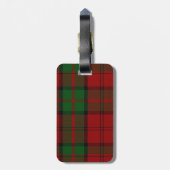 Custom Clan Dunbar Tartan Pset Bagagelabel (Achterkant verticaal)
