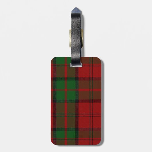 Custom Clan Dunbar Tartan Pset Bagagelabel (Achterkant verticaal)