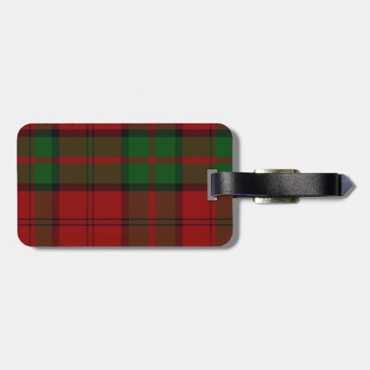 Custom Clan Dunbar Tartan Pset Bagagelabel (Achterkant horizontaal)