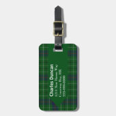 Custom Clan Duncan Tartan Pset Bagagelabel (Voorkant verticaal)