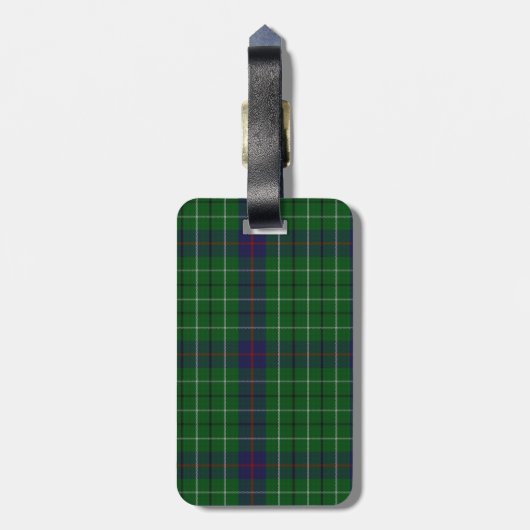 Custom Clan Duncan Tartan Pset Bagagelabel (Achterkant verticaal)