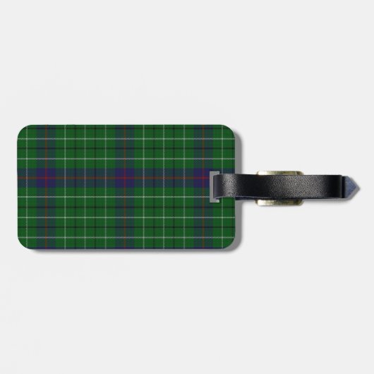 Custom Clan Duncan Tartan Pset Bagagelabel (Achterkant horizontaal)