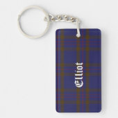 Custom Clan Elliot Tartan Plaid Sleutelhanger (Voorkant)