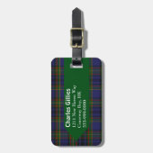 Custom Clan Gillies Tartan Pset Bagagelabel (Voorkant verticaal)