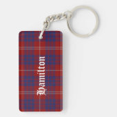 Custom Clan Hamilton Tartan Plaid Sleutelhanger (achterkant)