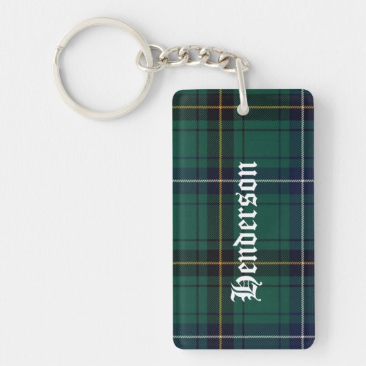 Custom Clan Henderson Tartan Pset Sleutelhanger (Voorkant)