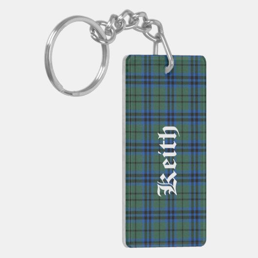 Custom Clan Keith Tartan Plaid Sleutelhanger (Voorkant Links)
