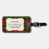 Custom Clan Kerr Tartan Pset Bagagelabel (Voorkant horizontaal)