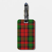 Custom Clan Kerr Tartan Pset Bagagelabel (Achterkant verticaal)