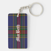 Custom Clan MacBeth Tartan Plaid Sleutelhanger (achterkant)
