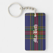 Custom Clan MacBeth Tartan Plaid Sleutelhanger (Voorkant)