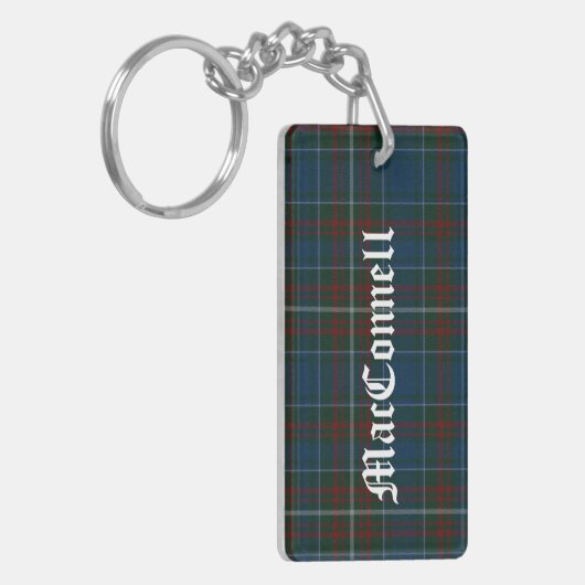 Custom Clan MacConnell Tartan Plaid Sleutelhanger (Voorkant Links)
