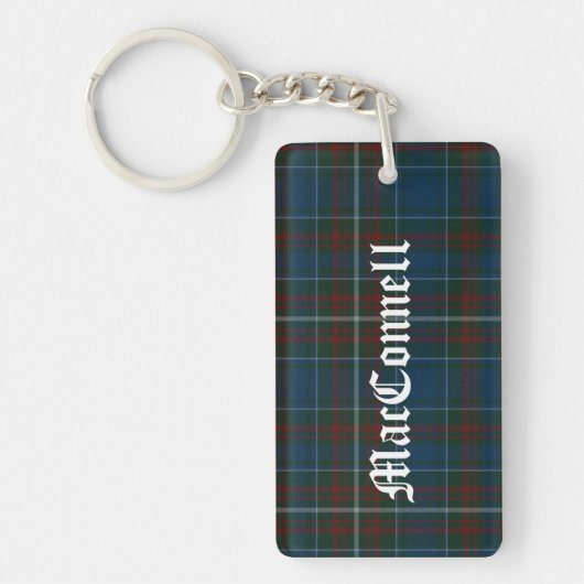 Custom Clan MacConnell Tartan Plaid Sleutelhanger (Voorkant)