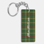 Custom Clan MacMillan Tartan Plaid Sleutelhanger (Voorkant Links)