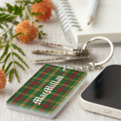 Custom Clan MacMillan Tartan Plaid Sleutelhanger (Voorkant Rechts)