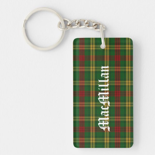 Custom Clan MacMillan Tartan Plaid Sleutelhanger (Voorkant)