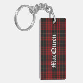 Custom Clan MacQueen Tartan Pset Sleutelhanger (Voorkant Links)