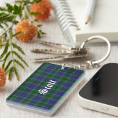 Custom Clan Scott Tartan Plaid Sleutelhanger (Voorkant Rechts)