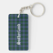 Custom Clan Sutherland Tartan Pset Sleutelhanger (achterkant)