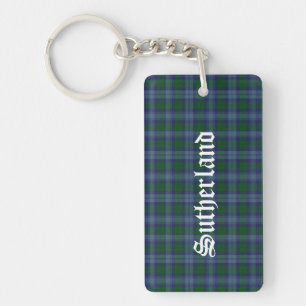 Custom Clan Sutherland Tartan Pset Sleutelhanger