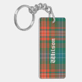 Custom Clan Wilson Tartan Pset Sleutelhanger (Voorkant Links)