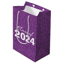 Custom Class Jaar Paarse Glitter