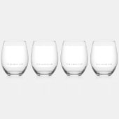 Custom Class of 2026 Graduation Drinkware Set Wijnglas Zonder Voet (Achterkant)