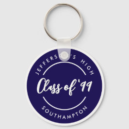 Custom Class of School Graduate Reunion Circle  Sleutelhanger
