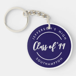 Custom Class of School Graduate Reunion Circle  Sleutelhanger