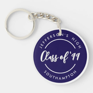 Custom Class of School Graduate Reunion Circle  Sleutelhanger