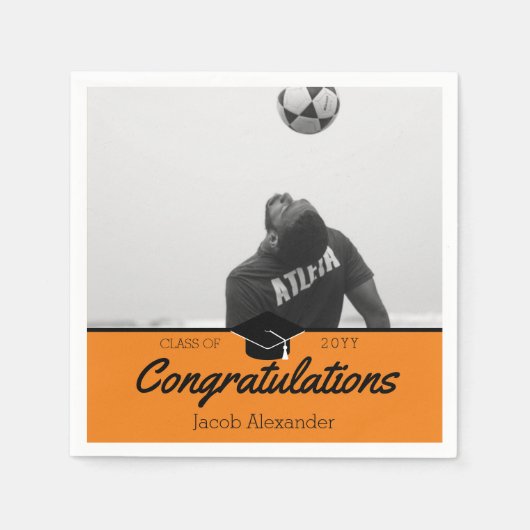 Custom Class Photo School Afstuderen Servet (Voorkant)