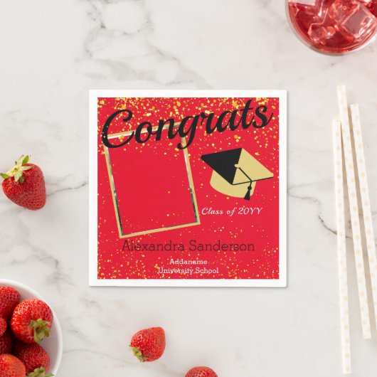 Custom Class Photo School Afstuderen Servet (Insitu)