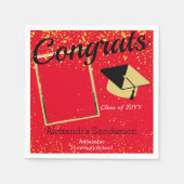 Custom Class Photo School Afstuderen Servet (Voorkant)